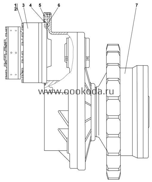 1101-19-2СП Передача бортовая, фрикцион и тормоз