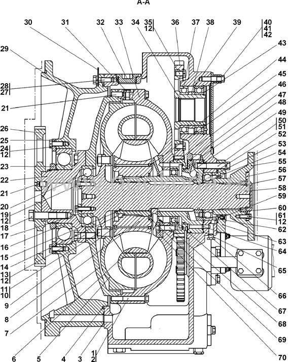 4001-14-1-20СП Гидротрансформатор с редуктором привода насосов