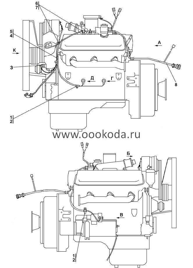 1102-10-12СП Электрооборудование двигателя 