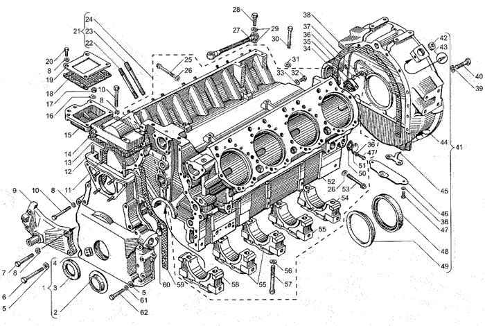 Блок цилиндров двигателя ЯМЗ 850.10